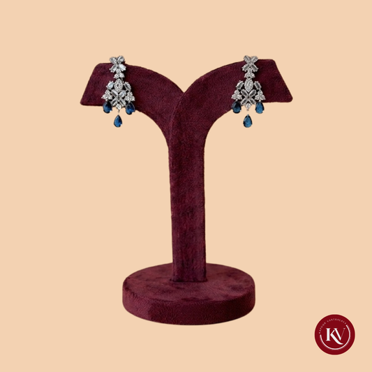 Seraphina Sapphire Blue & Cubic Zirconia Drop Earrings